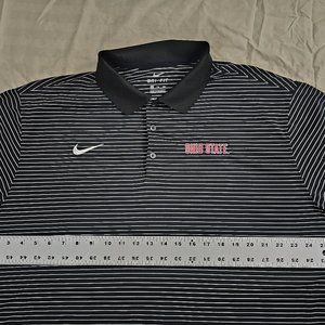 Nike Ohio State Men's Dry-Fit Black Striped Polo XXL